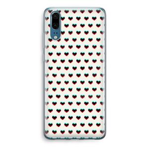 CaseCompany Hartjes: Huawei P20 Transparant Hoesje