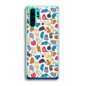 CaseCompany Kleurrijke katten: Huawei P30 Pro Transparant Hoesje