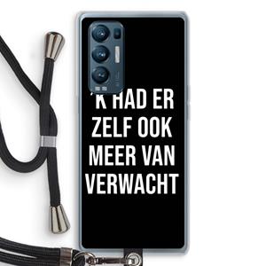 CaseCompany Meer verwacht - Zwart: Oppo Find X3 Neo Transparant Hoesje met koord