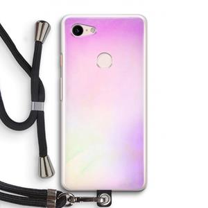 CaseCompany Flow mist pastel: Pixel 3 Transparant Hoesje met koord