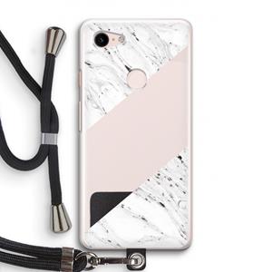 CaseCompany Biggest stripe: Pixel 3 Transparant Hoesje met koord
