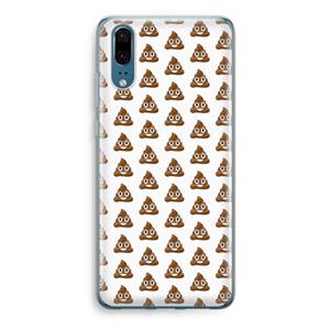 CaseCompany Poop emoji: Huawei P20 Transparant Hoesje