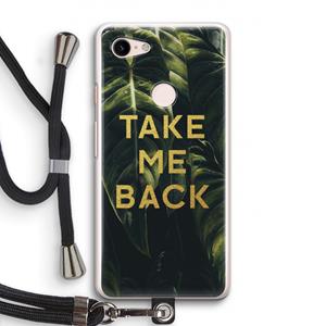 CaseCompany Take me back: Pixel 3 Transparant Hoesje met koord