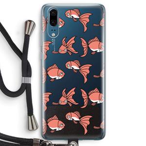 CaseCompany Blub: Huawei P20 Transparant Hoesje met koord
