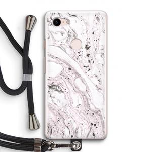 CaseCompany Mengelmoes: Pixel 3 Transparant Hoesje met koord