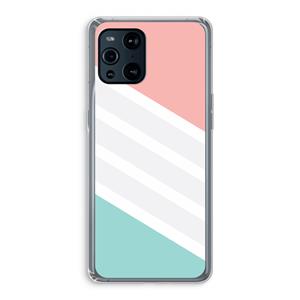 CaseCompany Strepen pastel: Oppo Find X3 Pro Transparant Hoesje