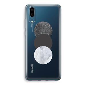 CaseCompany Marmeren cirkels: Huawei P20 Transparant Hoesje