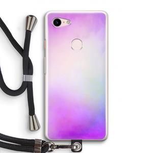 CaseCompany Clouds pastel: Pixel 3 Transparant Hoesje met koord