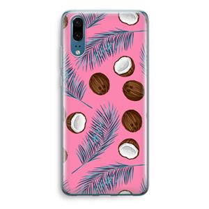CaseCompany Kokosnoot roze: Huawei P20 Transparant Hoesje