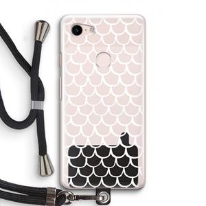 CaseCompany Dakpannetjes: Pixel 3 Transparant Hoesje met koord