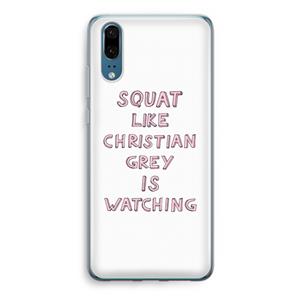 CaseCompany Christian Grey: Huawei P20 Transparant Hoesje