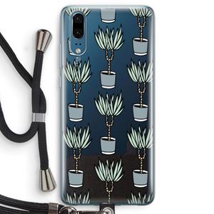 CaseCompany Boompje: Huawei P20 Transparant Hoesje met koord
