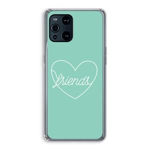 CaseCompany Friends heart pastel: Oppo Find X3 Pro Transparant Hoesje