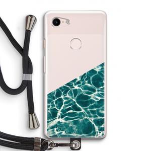 CaseCompany Weerkaatsing water: Pixel 3 Transparant Hoesje met koord