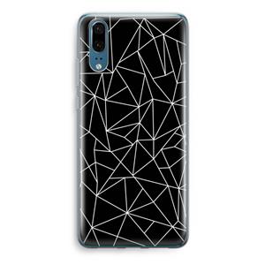 CaseCompany Geometrische lijnen wit: Huawei P20 Transparant Hoesje