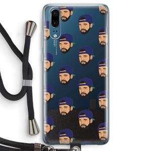 CaseCompany Drake Away: Huawei P20 Transparant Hoesje met koord