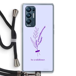 CaseCompany Be a wildflower: Oppo Find X3 Neo Transparant Hoesje met koord