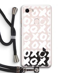 CaseCompany XOXO: Pixel 3 Transparant Hoesje met koord