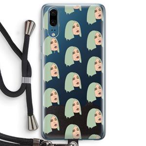 CaseCompany King Kylie: Huawei P20 Transparant Hoesje met koord