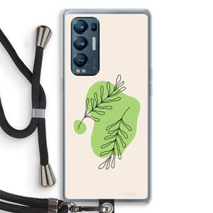 CaseCompany Beleaf in you: Oppo Find X3 Neo Transparant Hoesje met koord