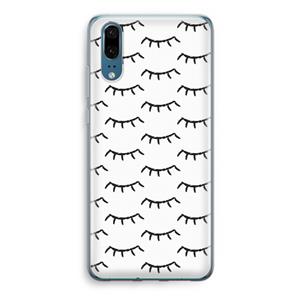 CaseCompany Wimpers: Huawei P20 Transparant Hoesje