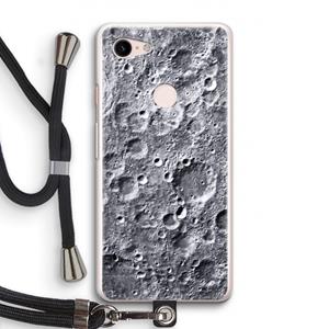 CaseCompany Maanlandschap: Pixel 3 Transparant Hoesje met koord