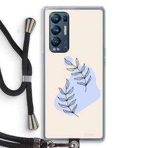 CaseCompany Leaf me if you can: Oppo Find X3 Neo Transparant Hoesje met koord