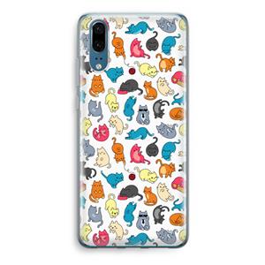 CaseCompany Kleurrijke katten: Huawei P20 Transparant Hoesje