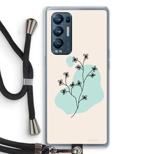 CaseCompany Love your petals: Oppo Find X3 Neo Transparant Hoesje met koord