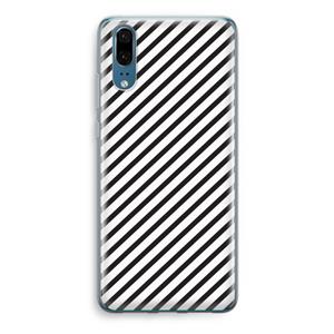 CaseCompany Strepen zwart-wit: Huawei P20 Transparant Hoesje
