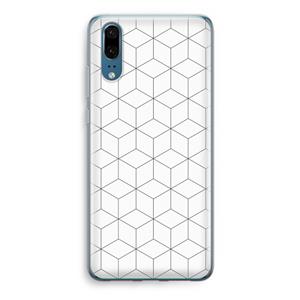 CaseCompany Zwart-witte kubussen: Huawei P20 Transparant Hoesje