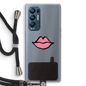 CaseCompany Kusje: Oppo Find X3 Neo Transparant Hoesje met koord