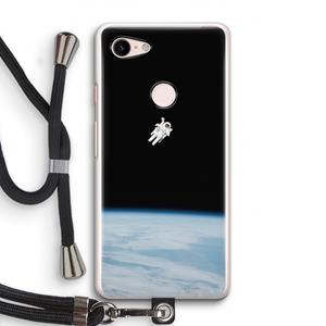 CaseCompany Alone in Space: Pixel 3 Transparant Hoesje met koord