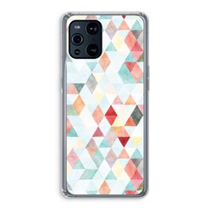 CaseCompany Gekleurde driehoekjes pastel: Oppo Find X3 Pro Transparant Hoesje