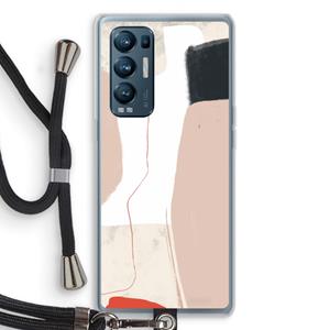 CaseCompany Lava: Oppo Find X3 Neo Transparant Hoesje met koord