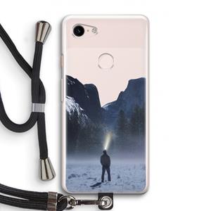 CaseCompany Wanderlust: Pixel 3 Transparant Hoesje met koord