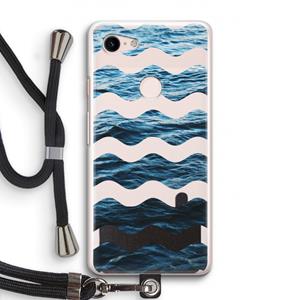CaseCompany Oceaan: Pixel 3 Transparant Hoesje met koord