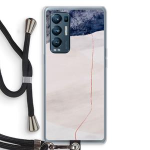 CaseCompany Stone White: Oppo Find X3 Neo Transparant Hoesje met koord