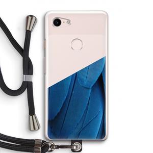 CaseCompany Pauw: Pixel 3 Transparant Hoesje met koord