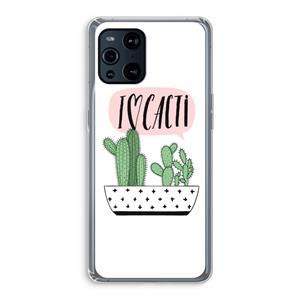 CaseCompany I love cacti: Oppo Find X3 Pro Transparant Hoesje