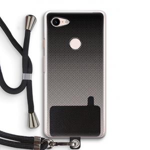 CaseCompany Musketon Halftone: Pixel 3 Transparant Hoesje met koord