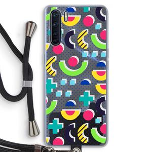 CaseCompany 8-bit N°1: Oppo A91 Transparant Hoesje met koord