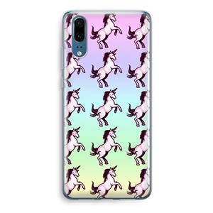 CaseCompany Musketon Unicorn: Huawei P20 Transparant Hoesje