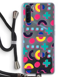 CaseCompany 8-bit N°2: Oppo A91 Transparant Hoesje met koord