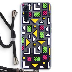 CaseCompany 8-bit N°4: Oppo A91 Transparant Hoesje met koord