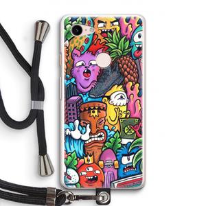 CaseCompany Vexx Mixtape: Pixel 3 Transparant Hoesje met koord