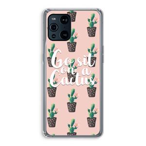 CaseCompany Cactus quote: Oppo Find X3 Pro Transparant Hoesje