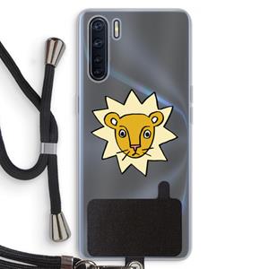 CaseCompany Kleine leeuw: Oppo A91 Transparant Hoesje met koord