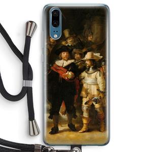 CaseCompany De Nachtwacht: Huawei P20 Transparant Hoesje met koord