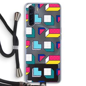 CaseCompany 8-bit N°7: Oppo A91 Transparant Hoesje met koord